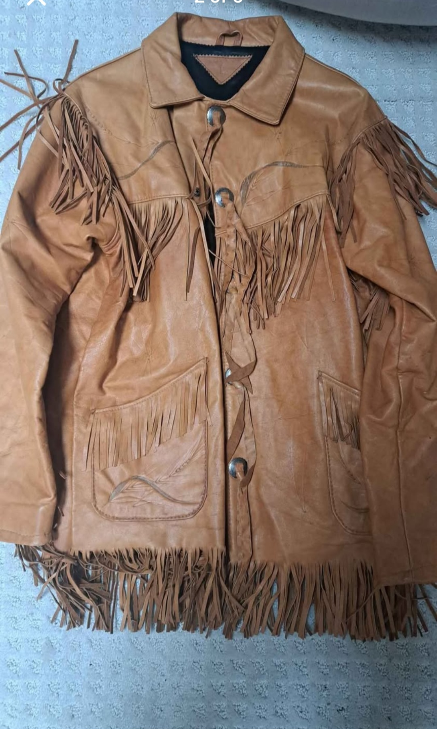 Vintage Du Sault First Nations Leather Jacket Made in Quebec - photo 2