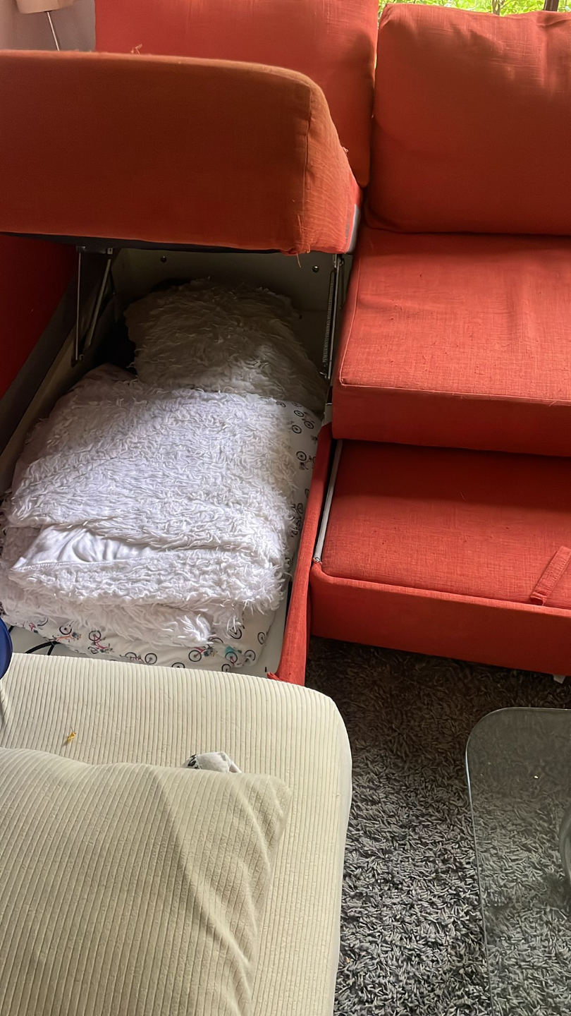 IKEA Friheten Corner Sofa Bed - Red - photo 2