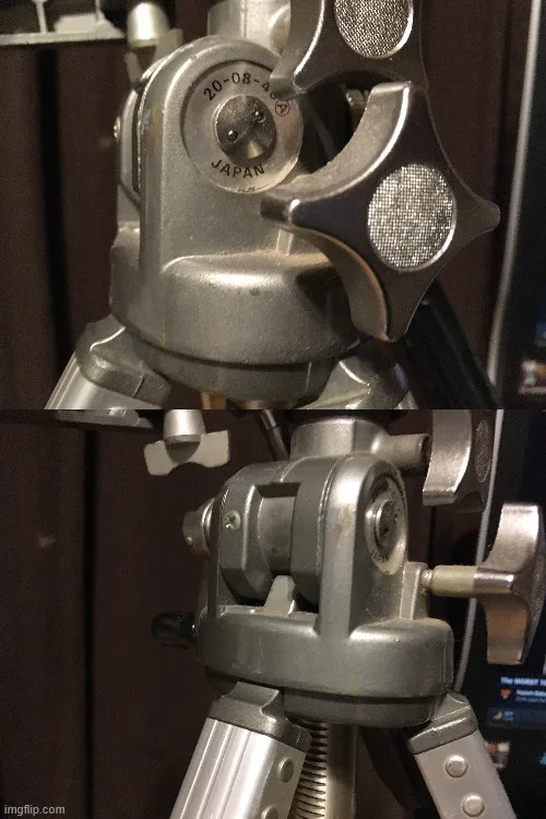 Vintage Camera Tripod with Pan Head silver 28-08-40 A Japan image indicator(5)