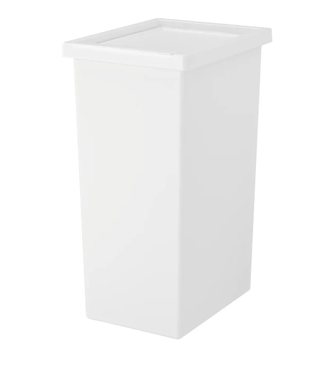 White Rectangular Waste Bin with Lid thumbnail