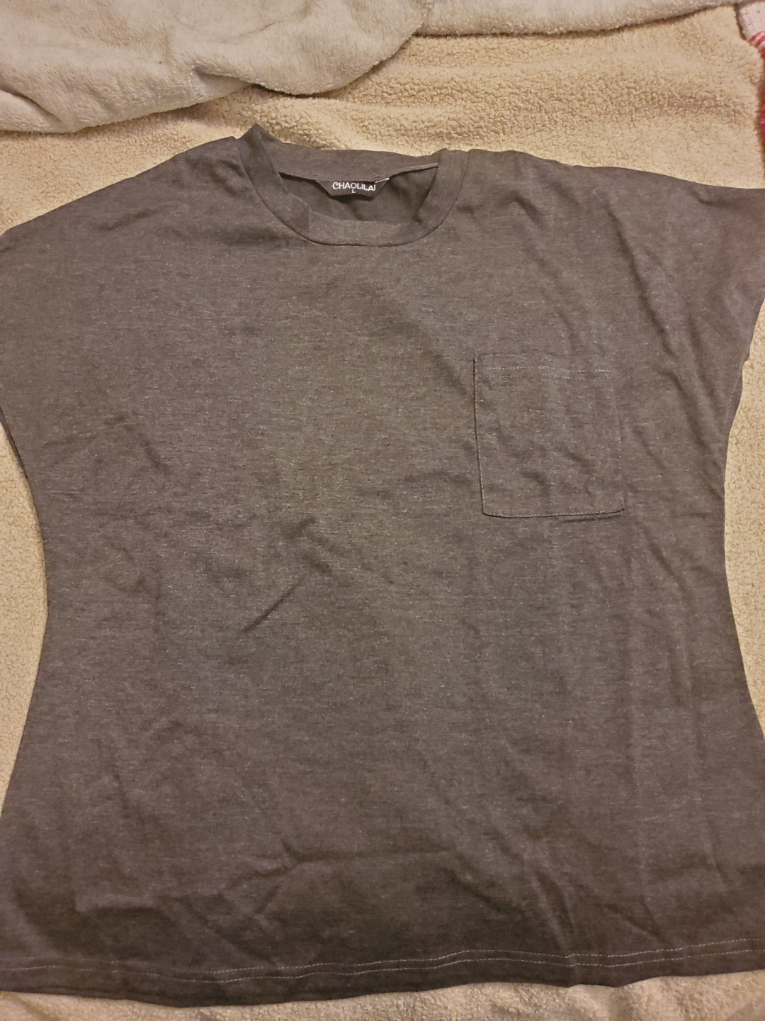Chaolilai Women's Dark Gray T-Shirt Size Large
