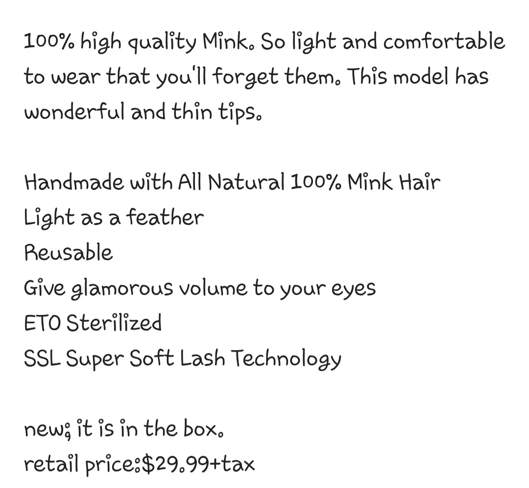 Reusable Mink Eyelashes $52 for all image indicator(5)