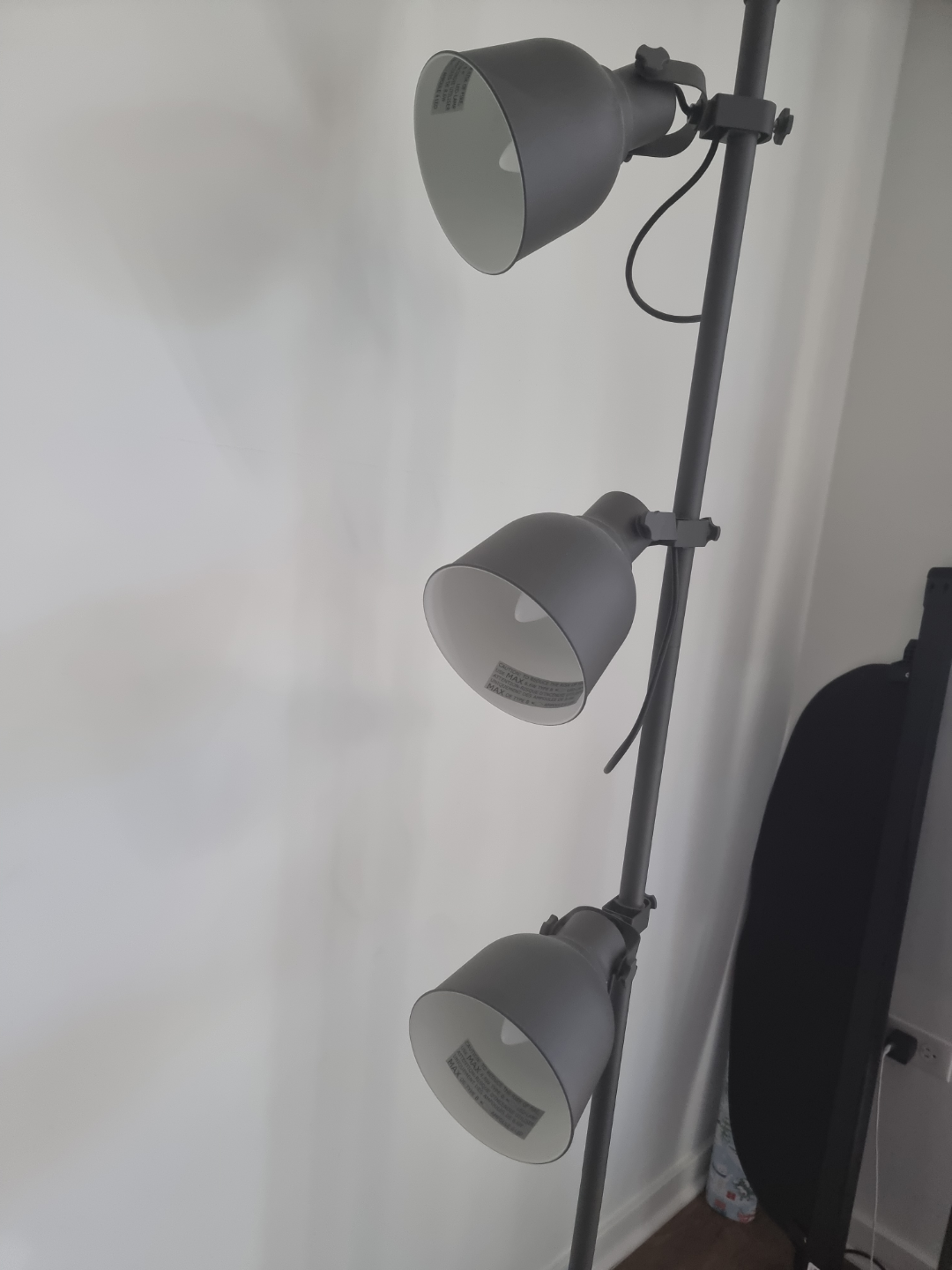 Three-light floor lamp, dark gray - photo 2