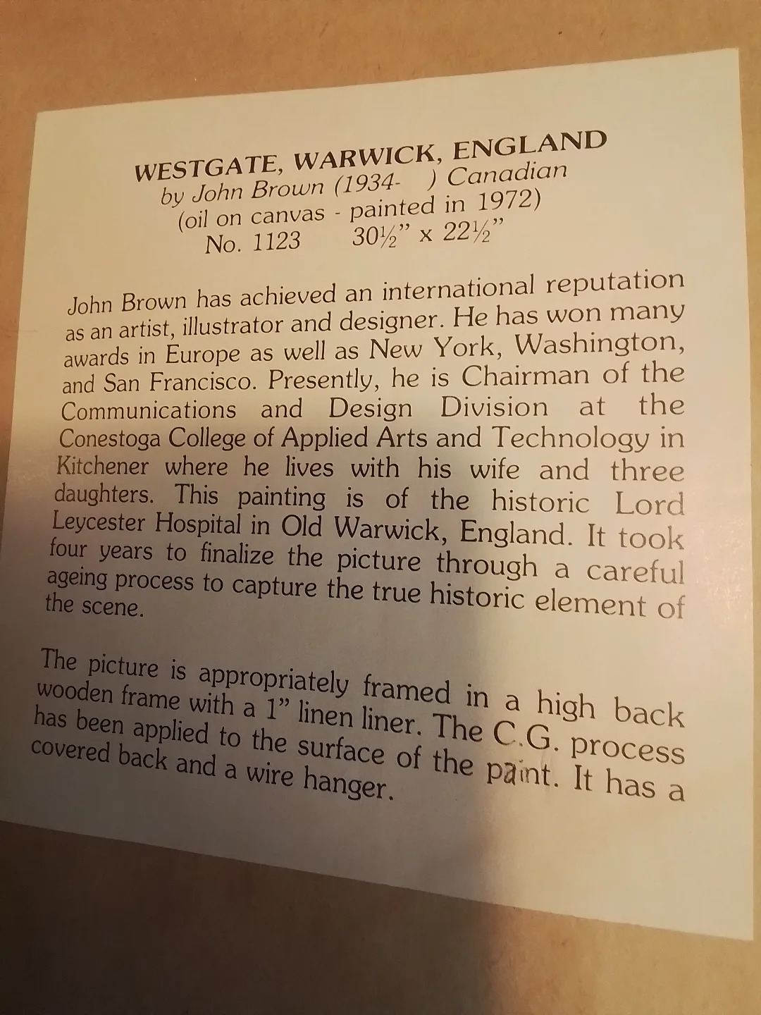 Canadian Giclee on Board by John S Brown image indicator(8)