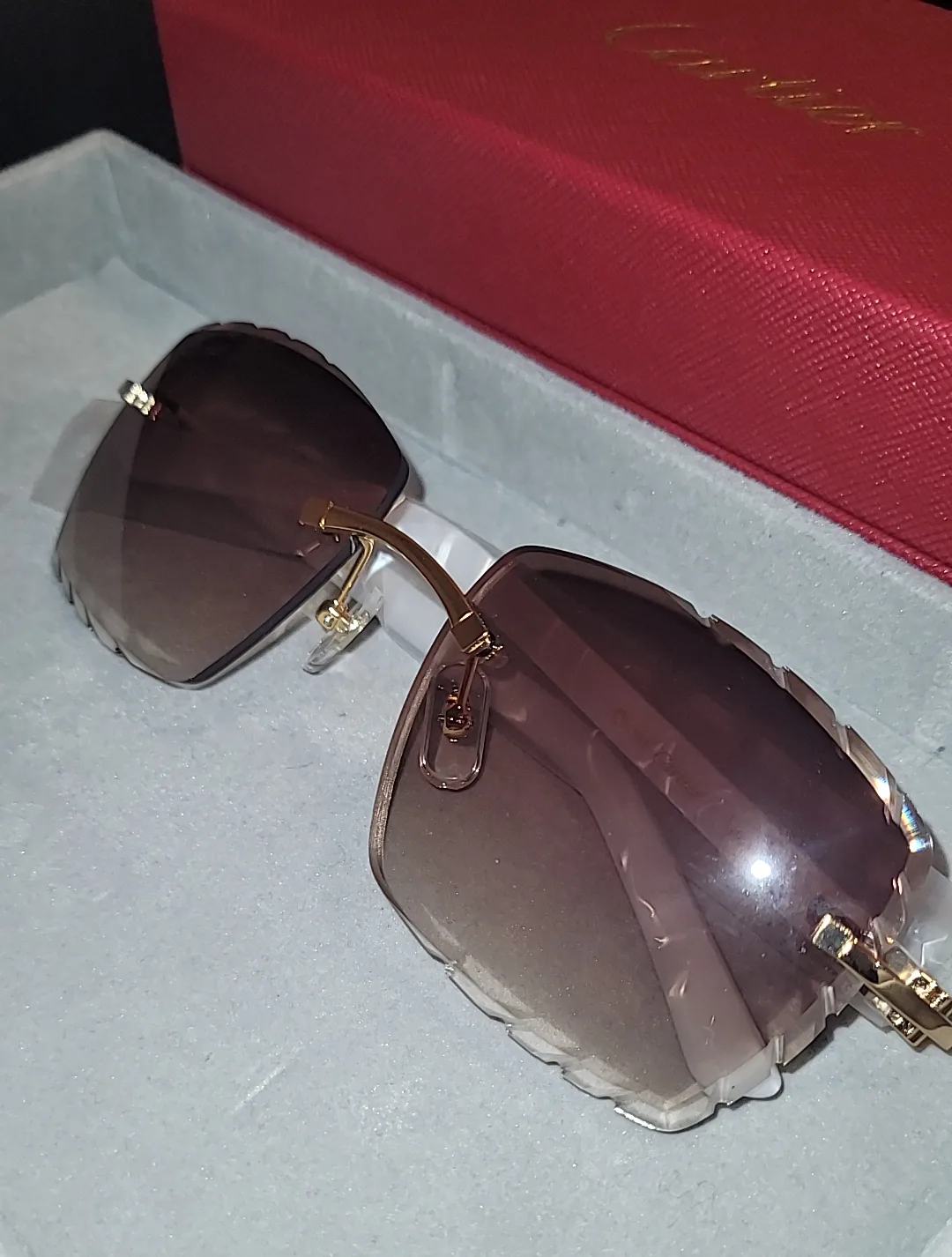Cartier Sunglasses (white marble acetate) thumbnail