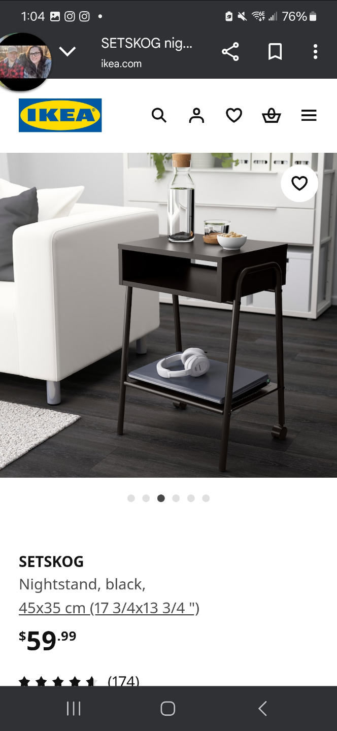 pair of IKEA Stetskog nightstands - photo 3