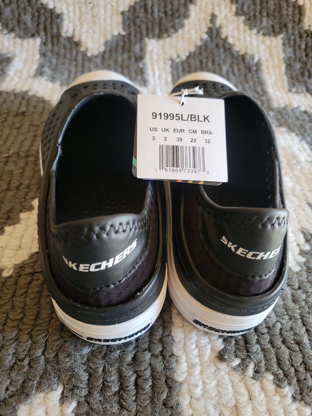 NEW Skechers Kids' Size 3 Black Slip-on Water Shoes - photo 4