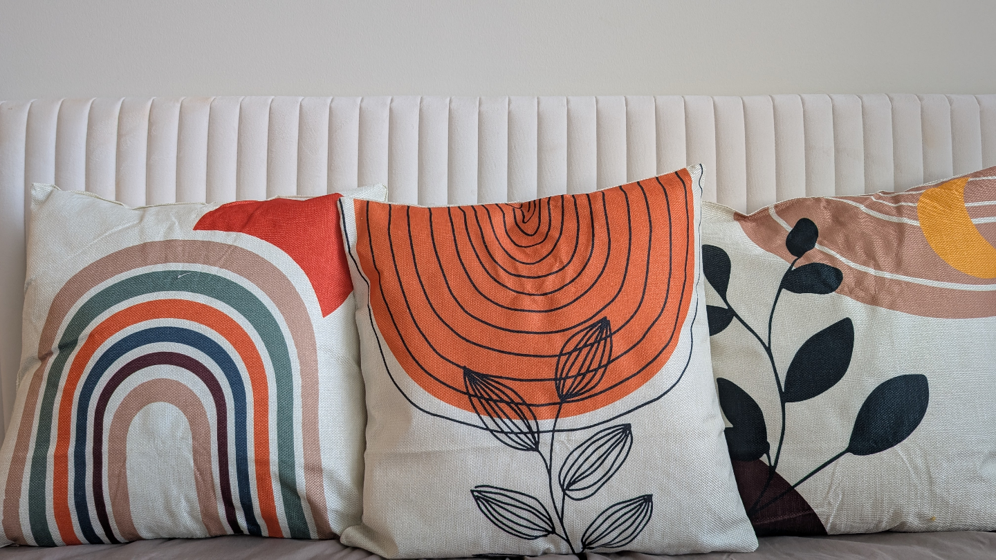 Set of 3 Mid-Century Modern Throw Pillows