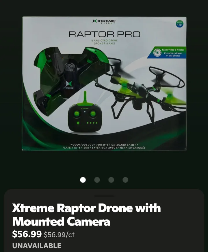 🏒  NEW!   Xtreme Flight Raptor Pro Drone with Camera image indicator(2)