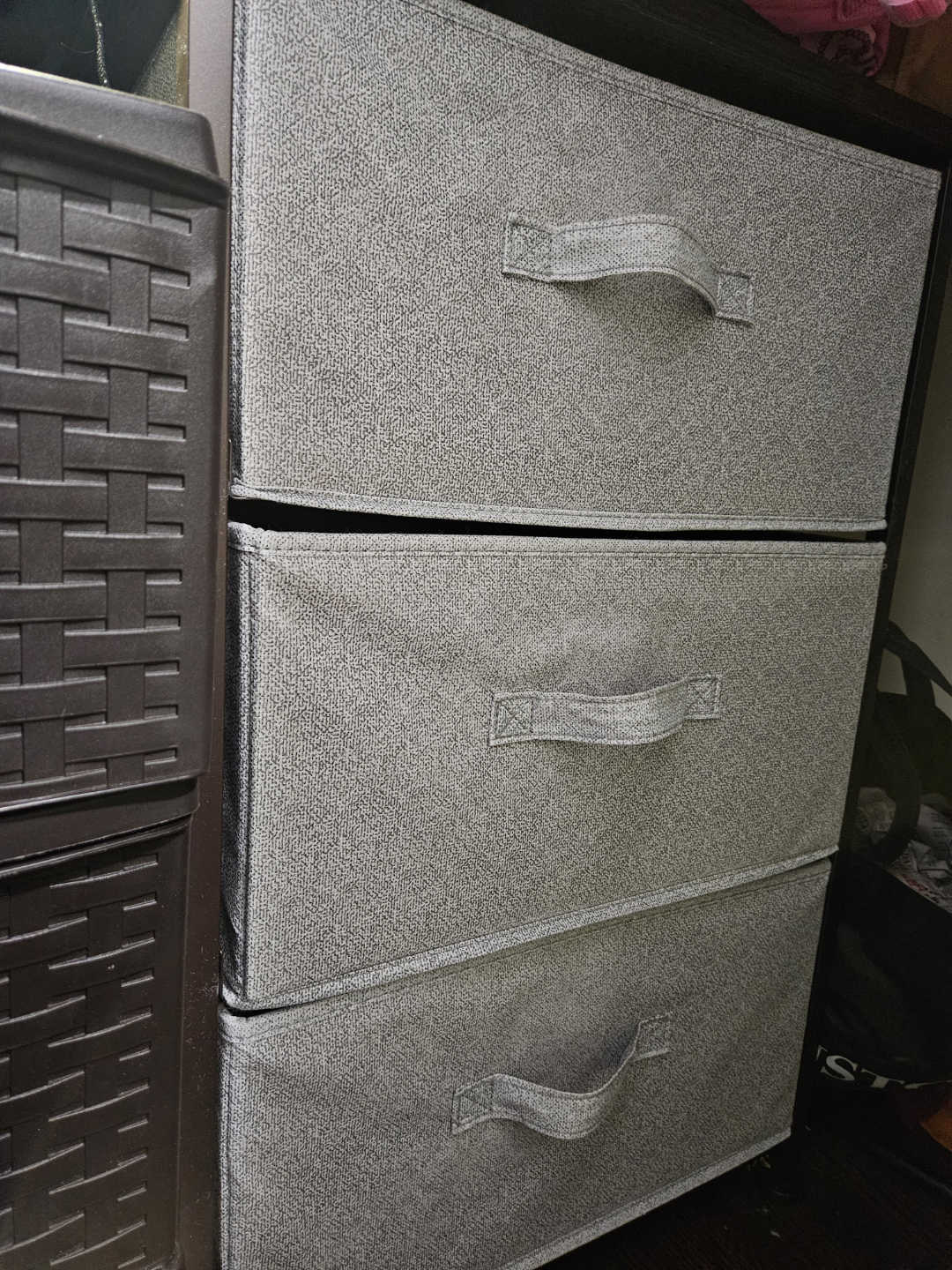 Three-Drawer Fabric Storage Unit