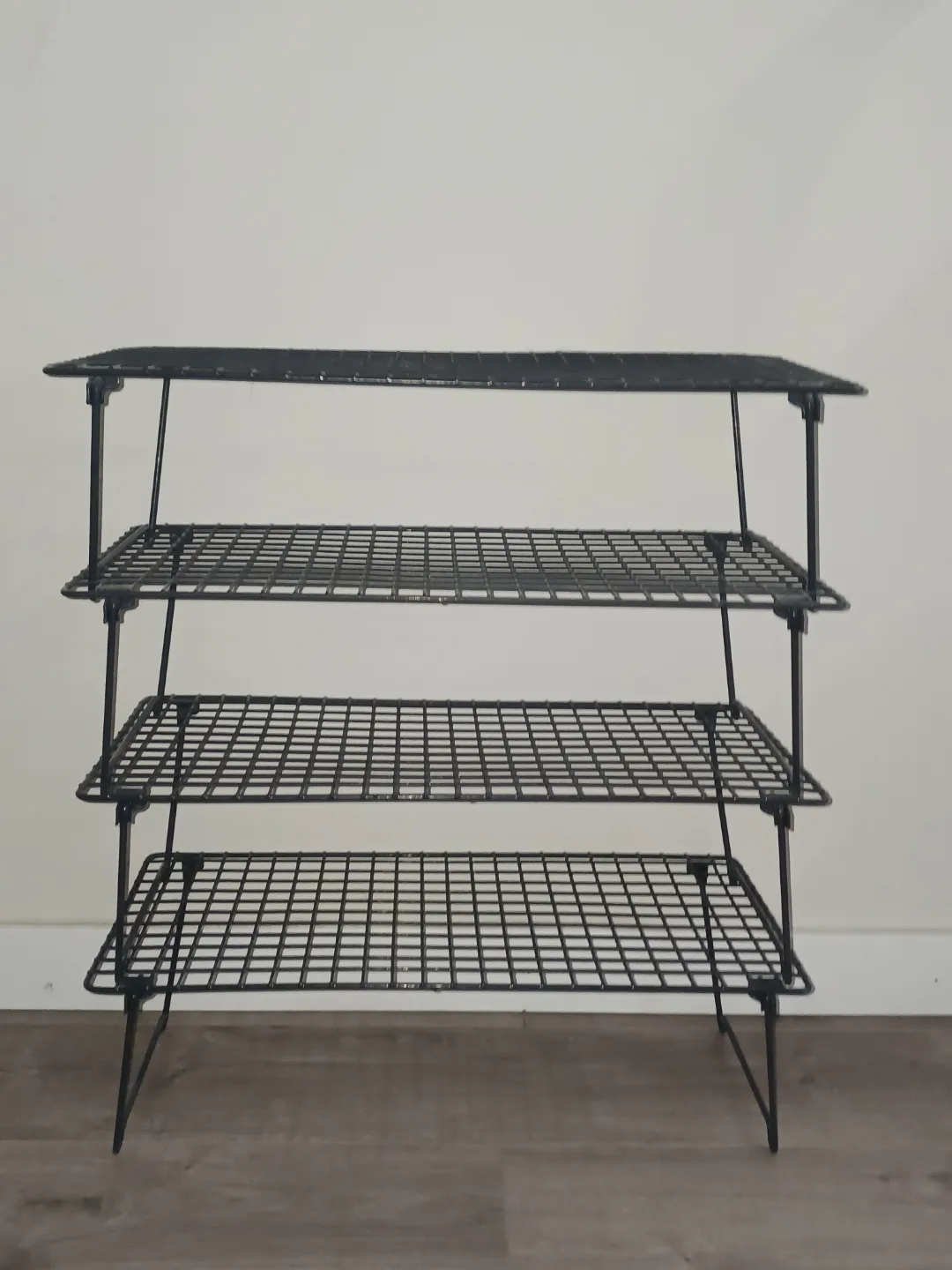 4 Black Metal Wire Shelf - Grejig Ikea thumbnail
