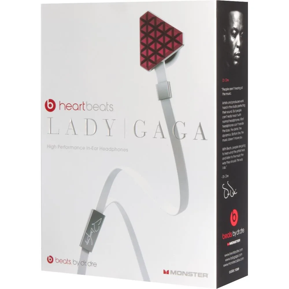 Lady Gaga Beats by Dr. Dre Heartbeats In-Ear Headphones thumbnail