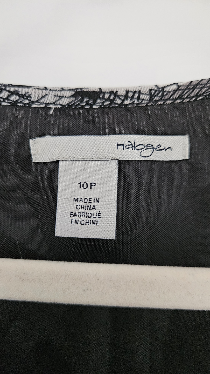Beautiful Halogen Pleated Abstract Print Dress, Size Small - photo 2