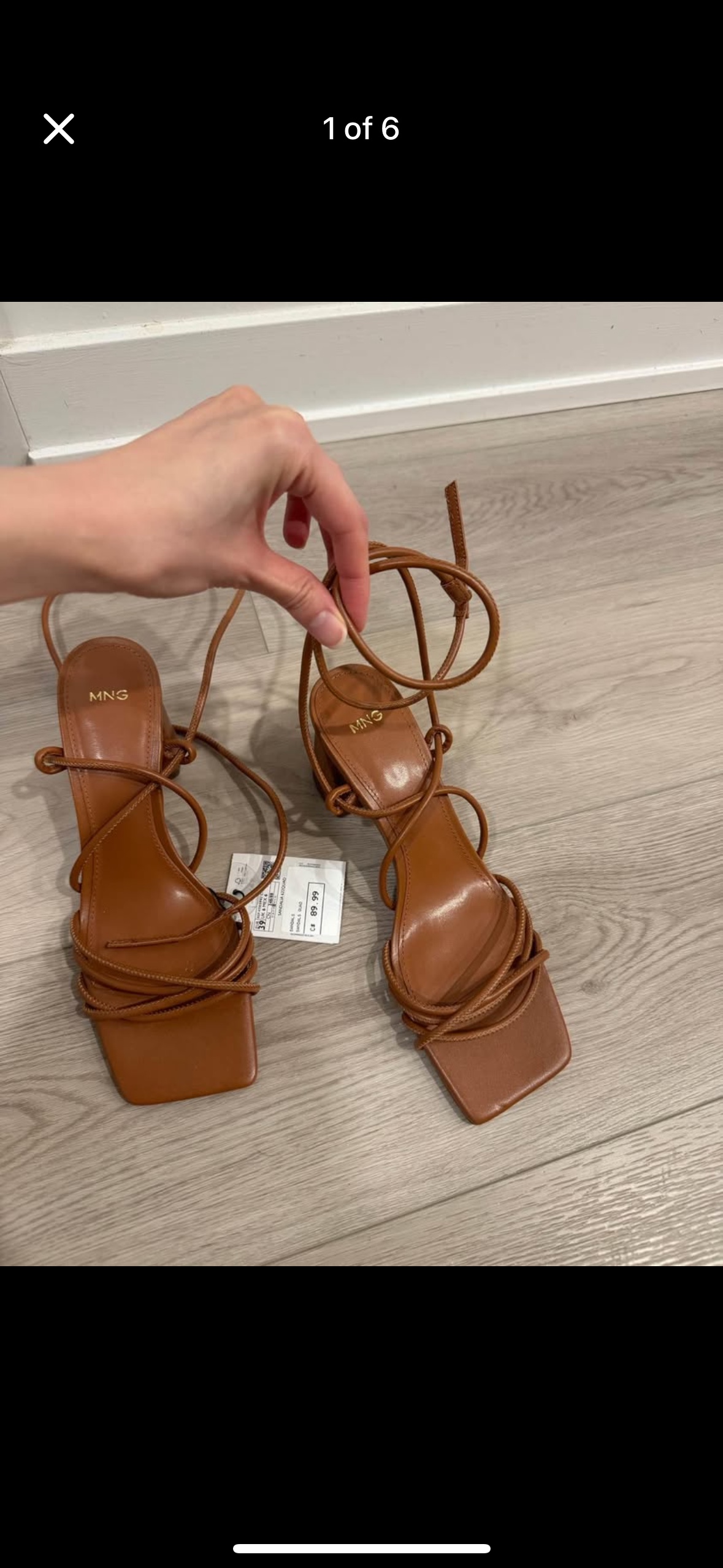 Brand new Mango MNG heeled sandal with straps
