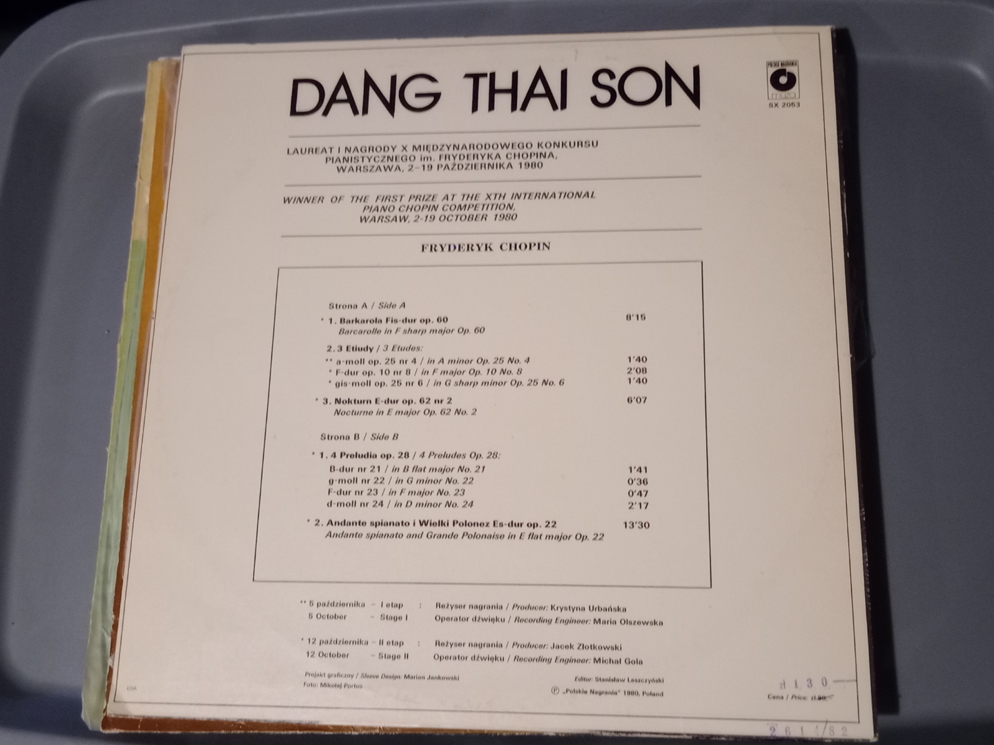 Dang Thai Son Plays Chopin Vinyl Record - photo 2