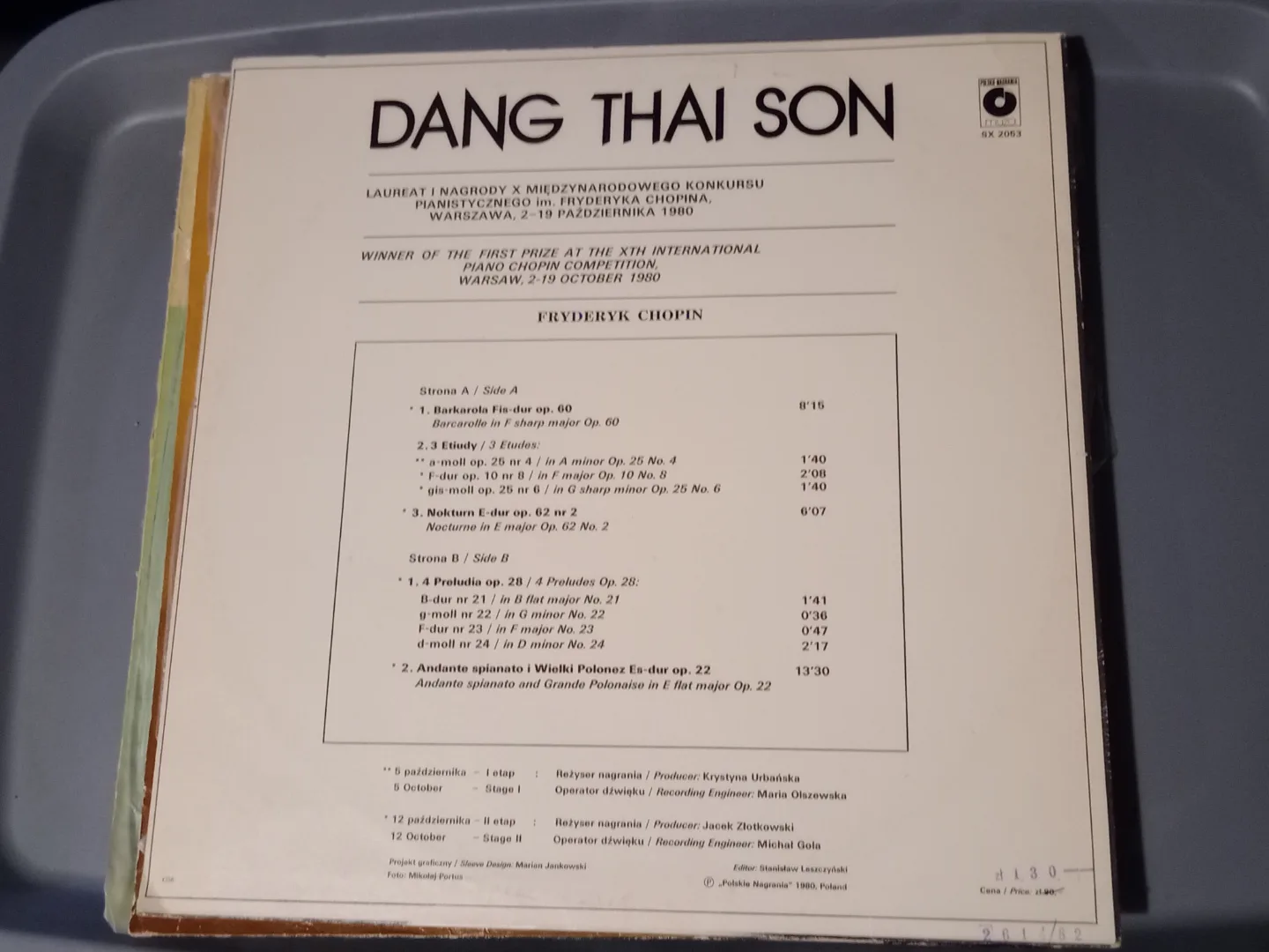 Dang Thai Son Plays Chopin Vinyl Record image indicator(2)