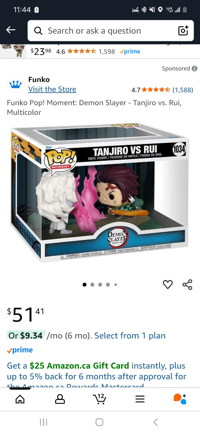 Funko Pop! Moment Tanjiro vs Rui Vinyl Figure image indicator(8)