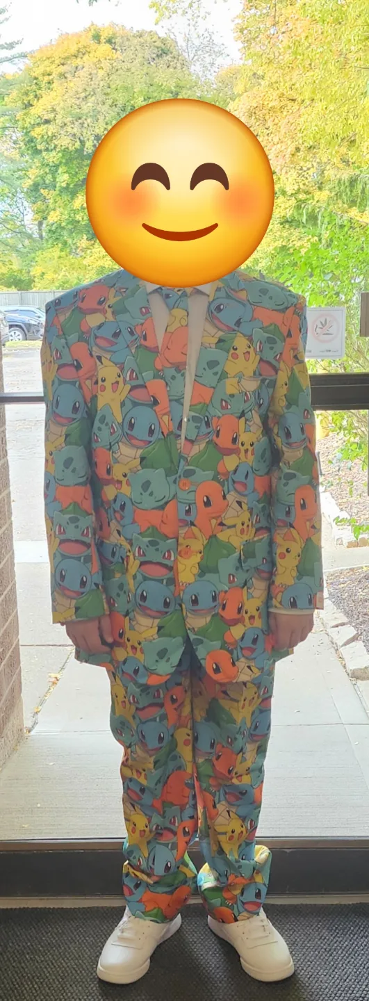 Men's Pokemon Suit jacket, pants, tie & calvin klein dress shirt image indicator(2)