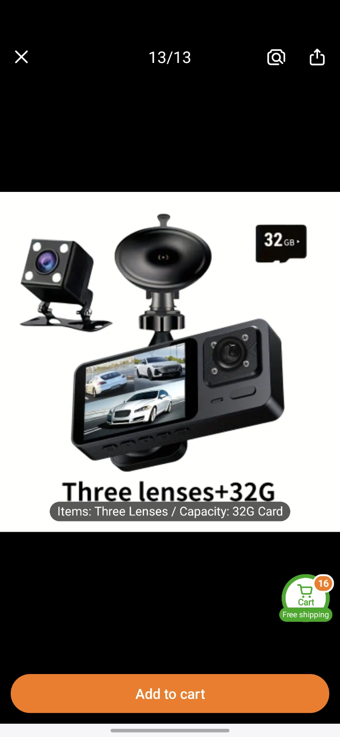 3-Channel Dash Cam with 32GB Card, pick  Scarborough or oshawa - photo 5