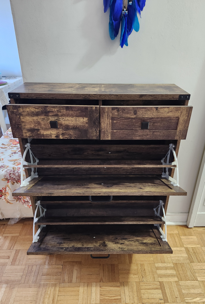 New and Unused Shoe Storage – Rustic Brown - photo 2