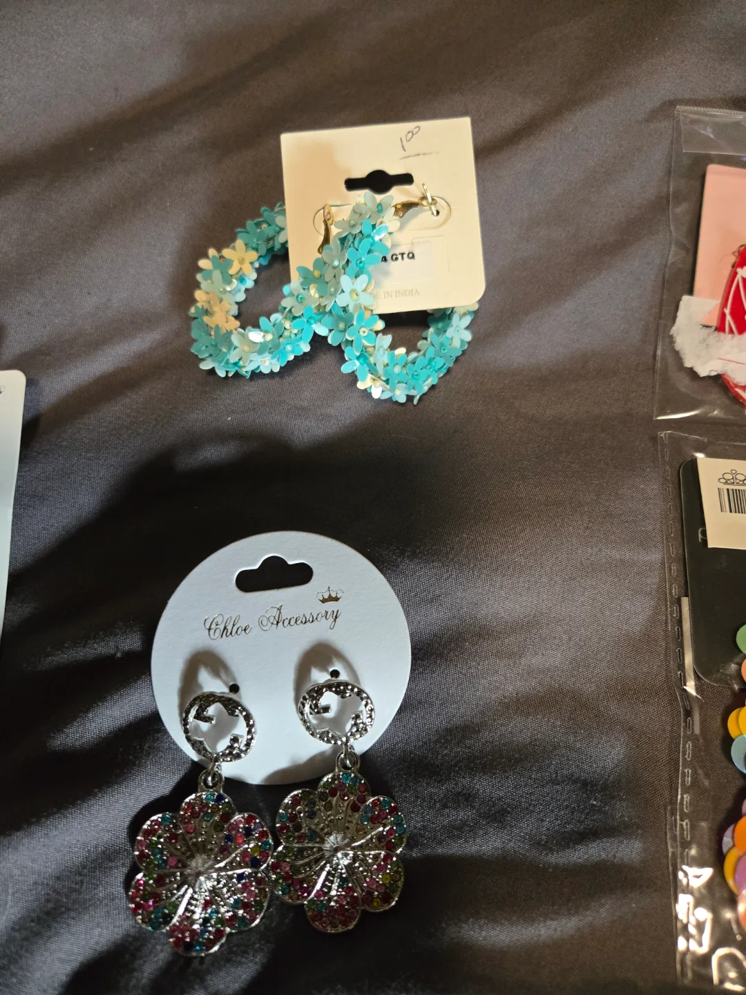 Assorted Jewellery Lot - Earrings, Bracelet, Keychain image indicator(2)