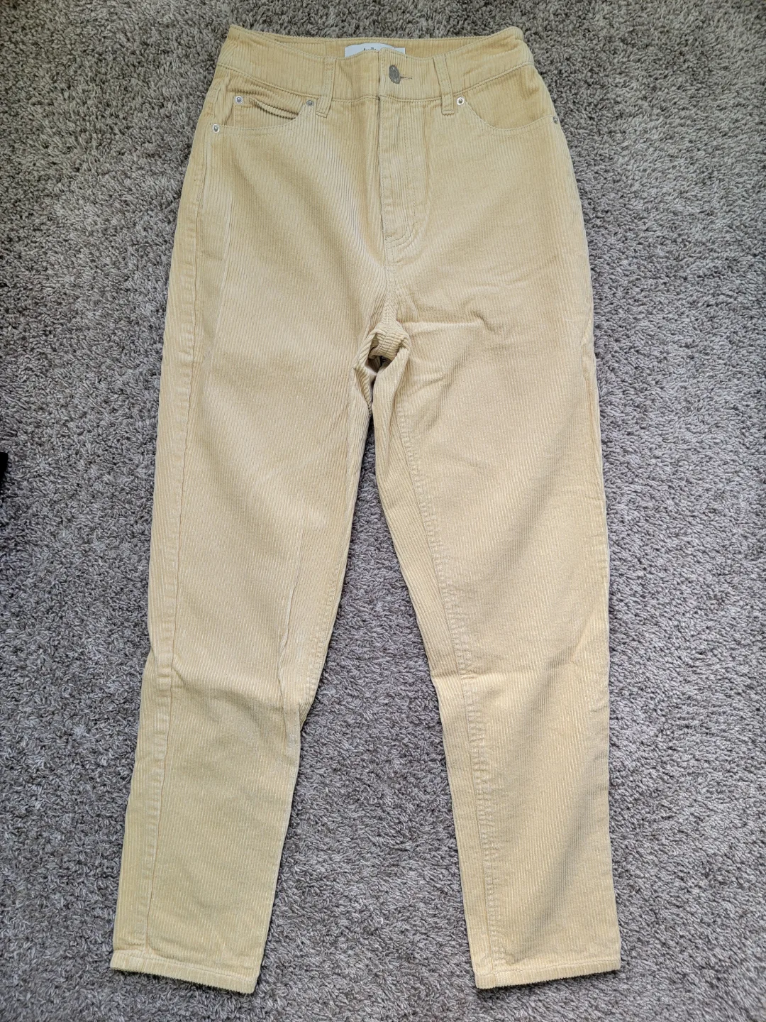 TWIK by Simons Pale Yellow Corduroy Pants, Size 24 thumbnail