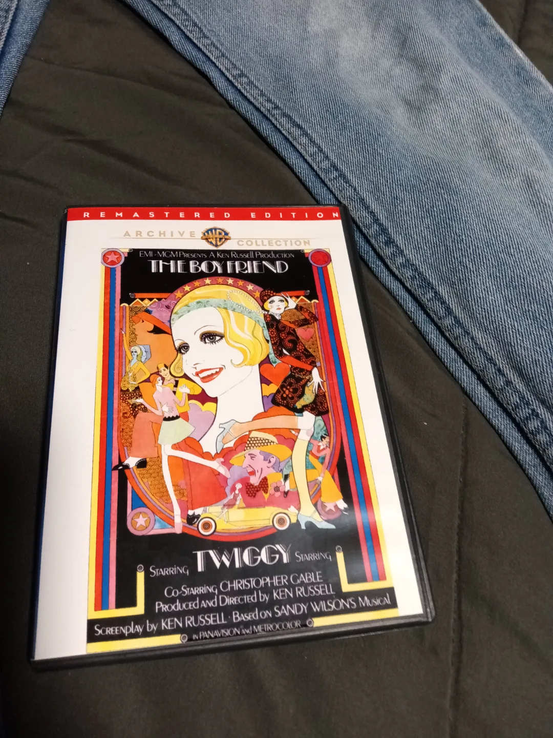 Vintage Squeeze Brand Bell Bottom Jeans with Twiggy Graphic image indicator(5)