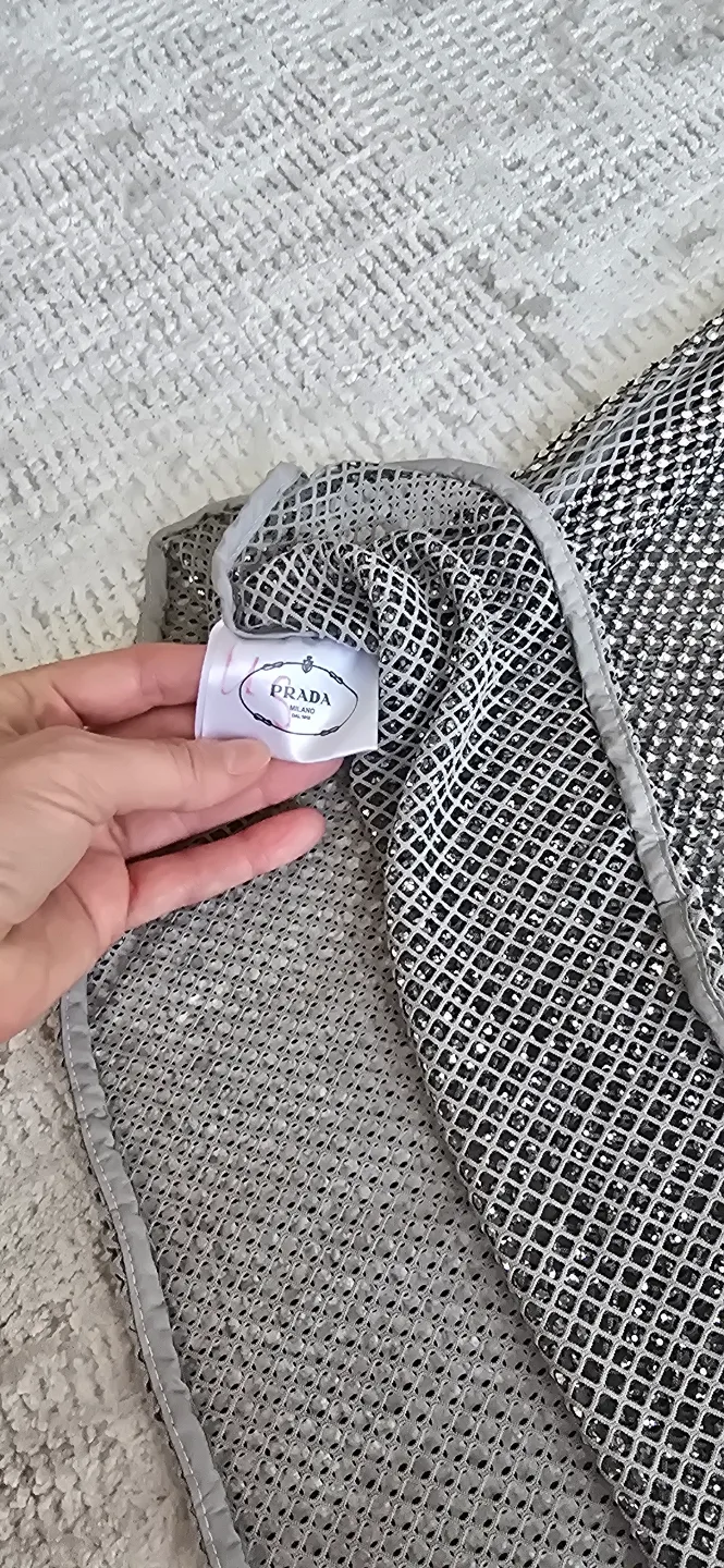 vintage prada sparks dress.  missing the square in the front. image indicator(4)