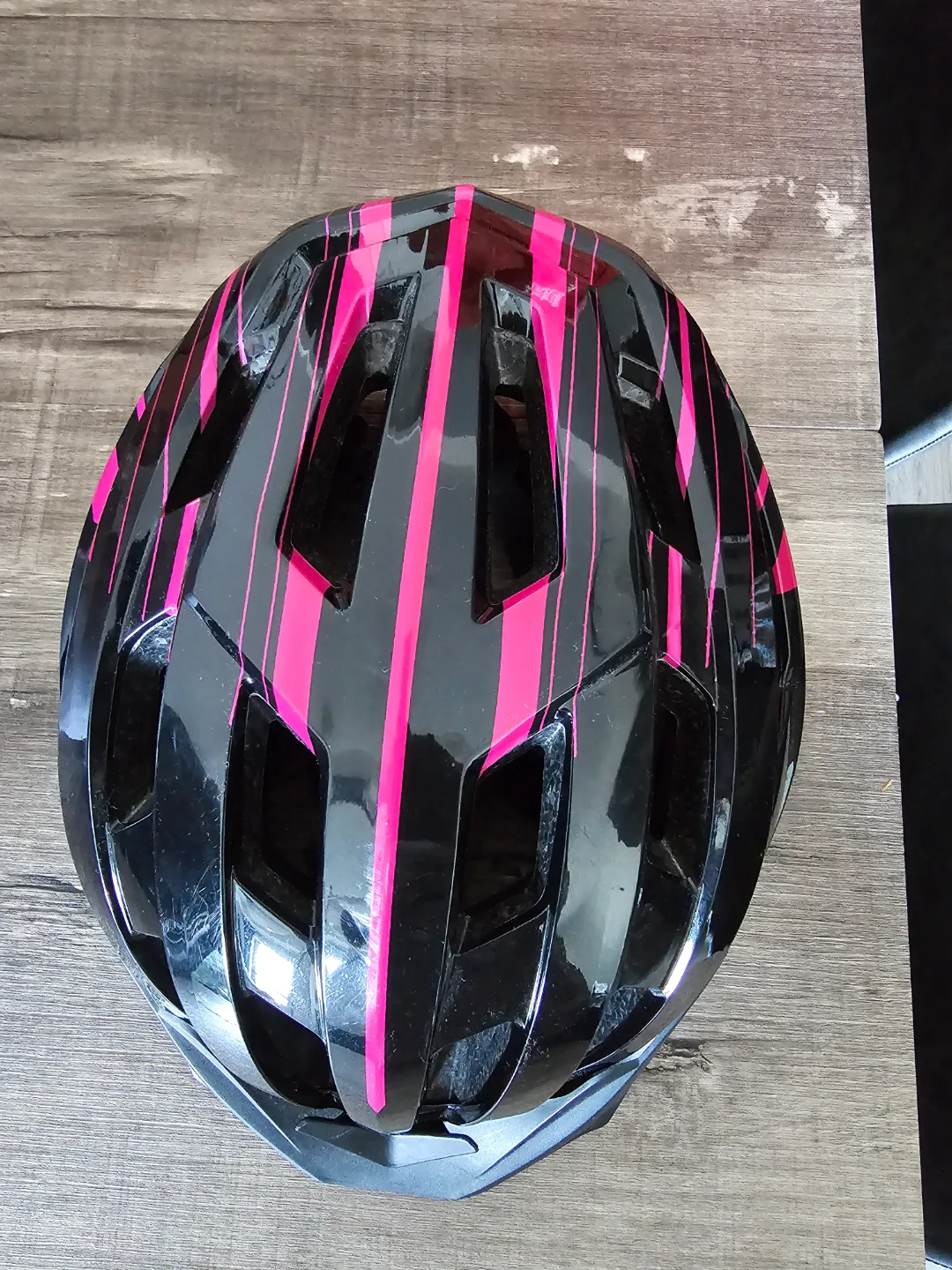 Black and Pink Bike Helmet thumbnail