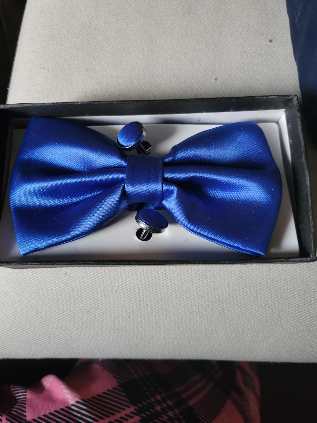 Royal Blue Bow Tie & Cufflinks Set thumbnail