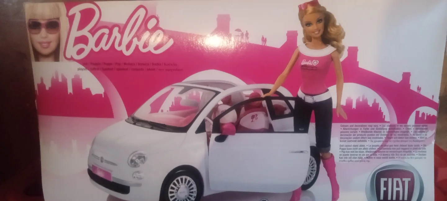 Barbie Fiat 500 Convertible Doll Car Playset thumbnail