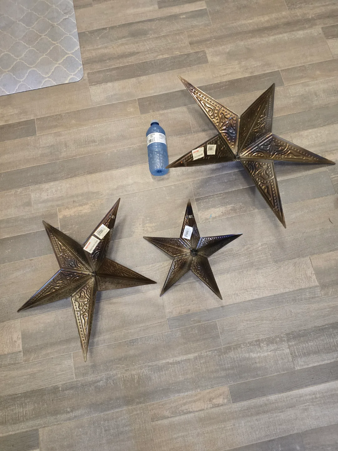 Set of Three Metal Stars - Wall Decor thumbnail