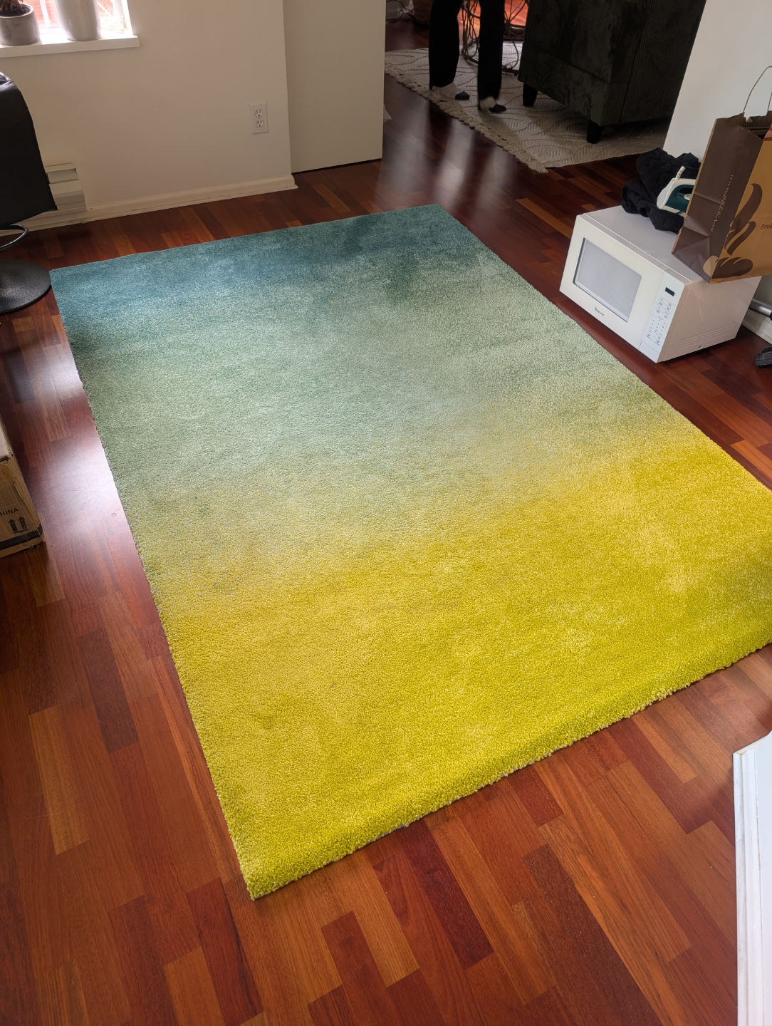 IKEA HOTELRUM Rug - Yellow and Teal Ombre - photo 2