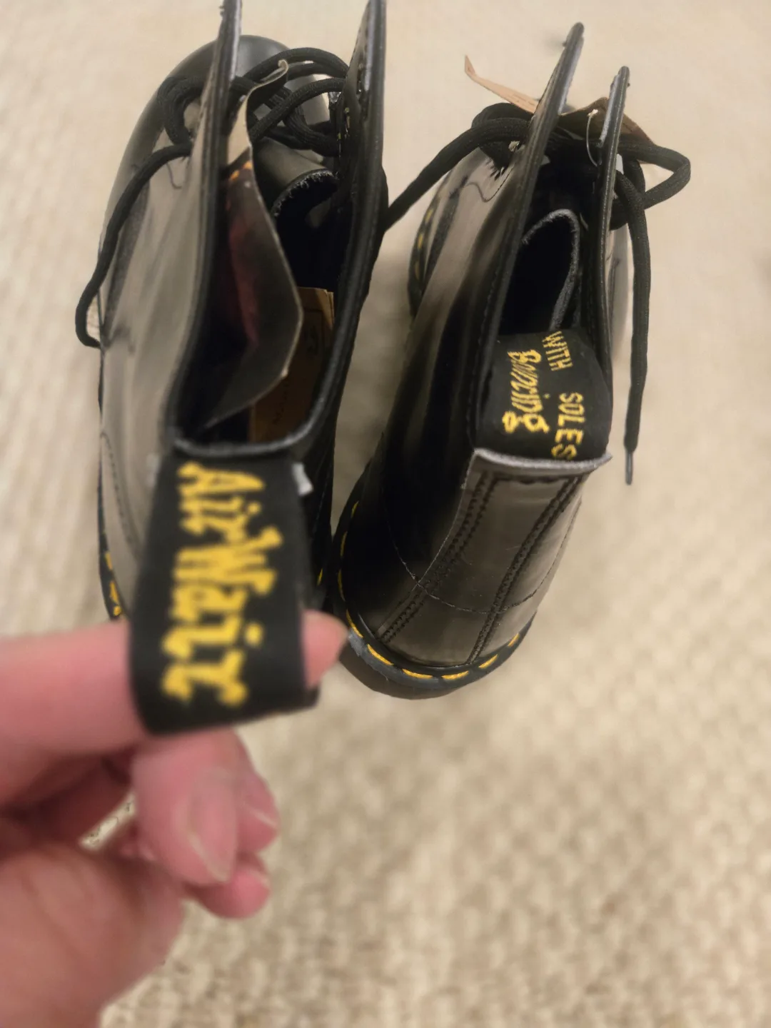 Dr. Martens Black Leather Boots BNWT sz 11 image indicator(3)