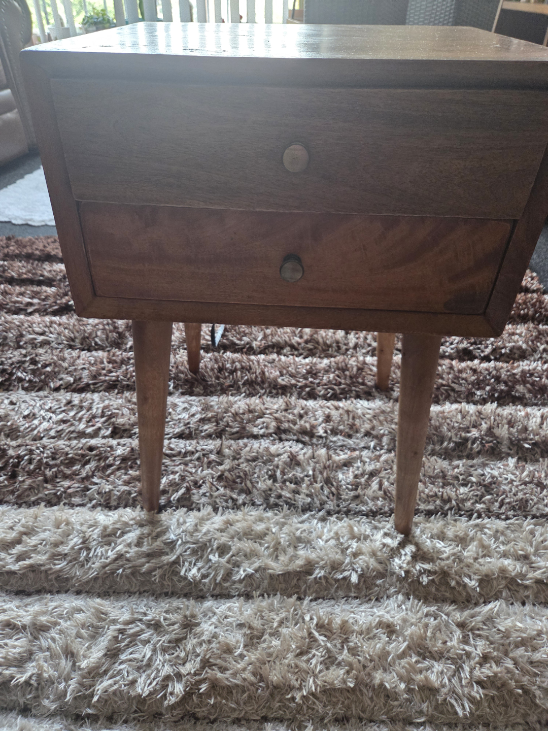 Mid-Century Modern Wooden Nightstand - photo 2