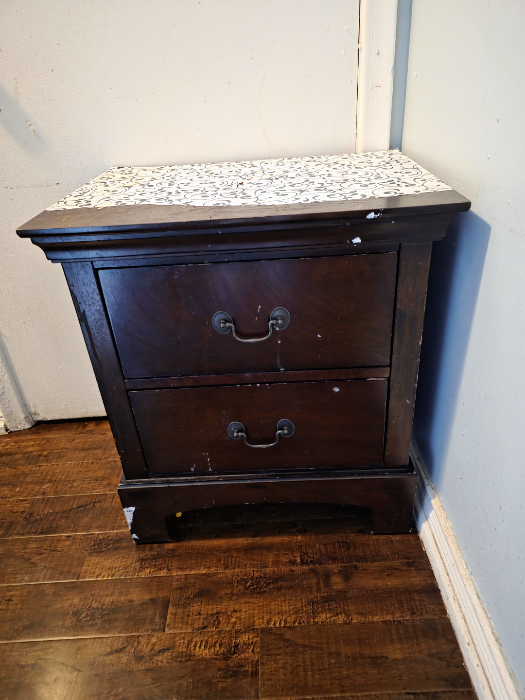 Vintage Two-Drawer Nightstand