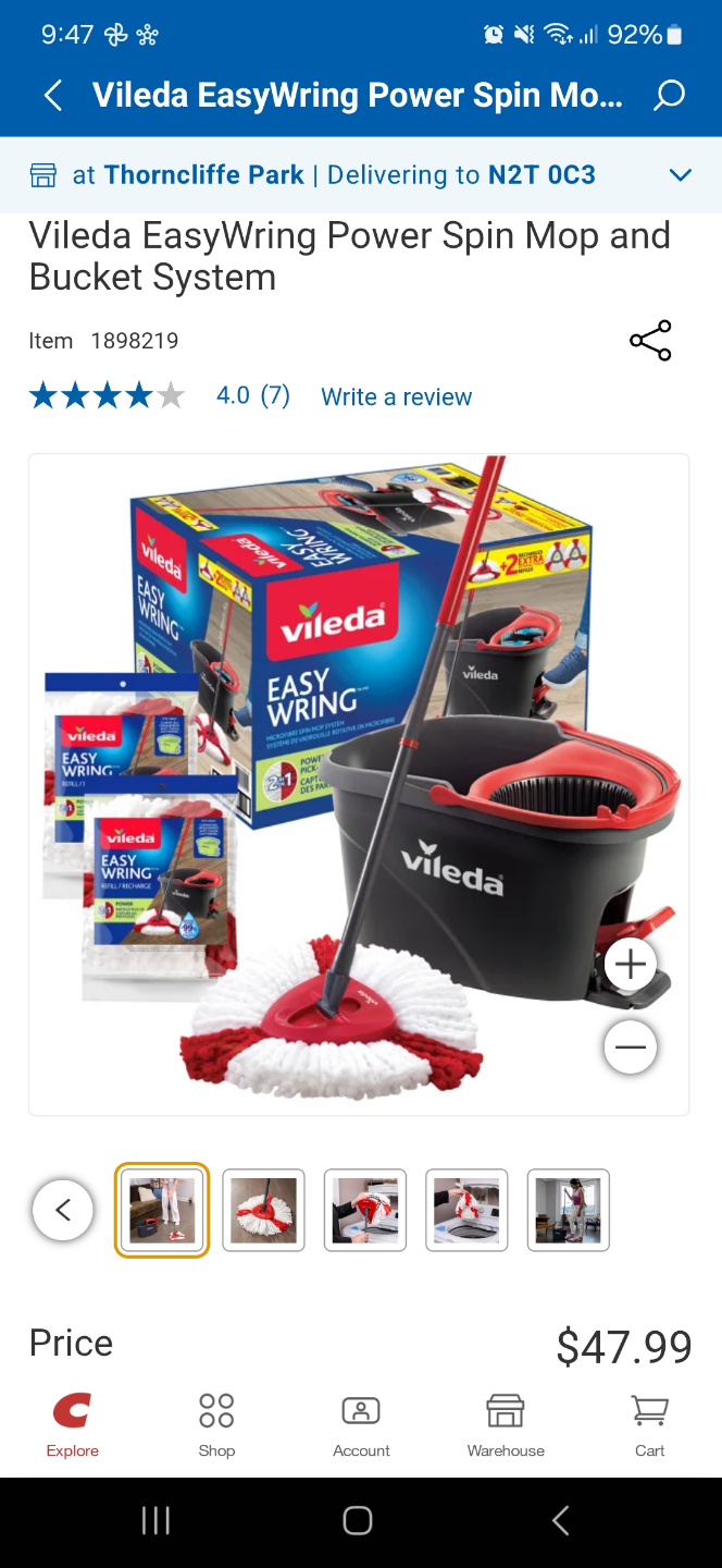 Vileda EasyWring Power Spin Mop and Bucket System - photo 4