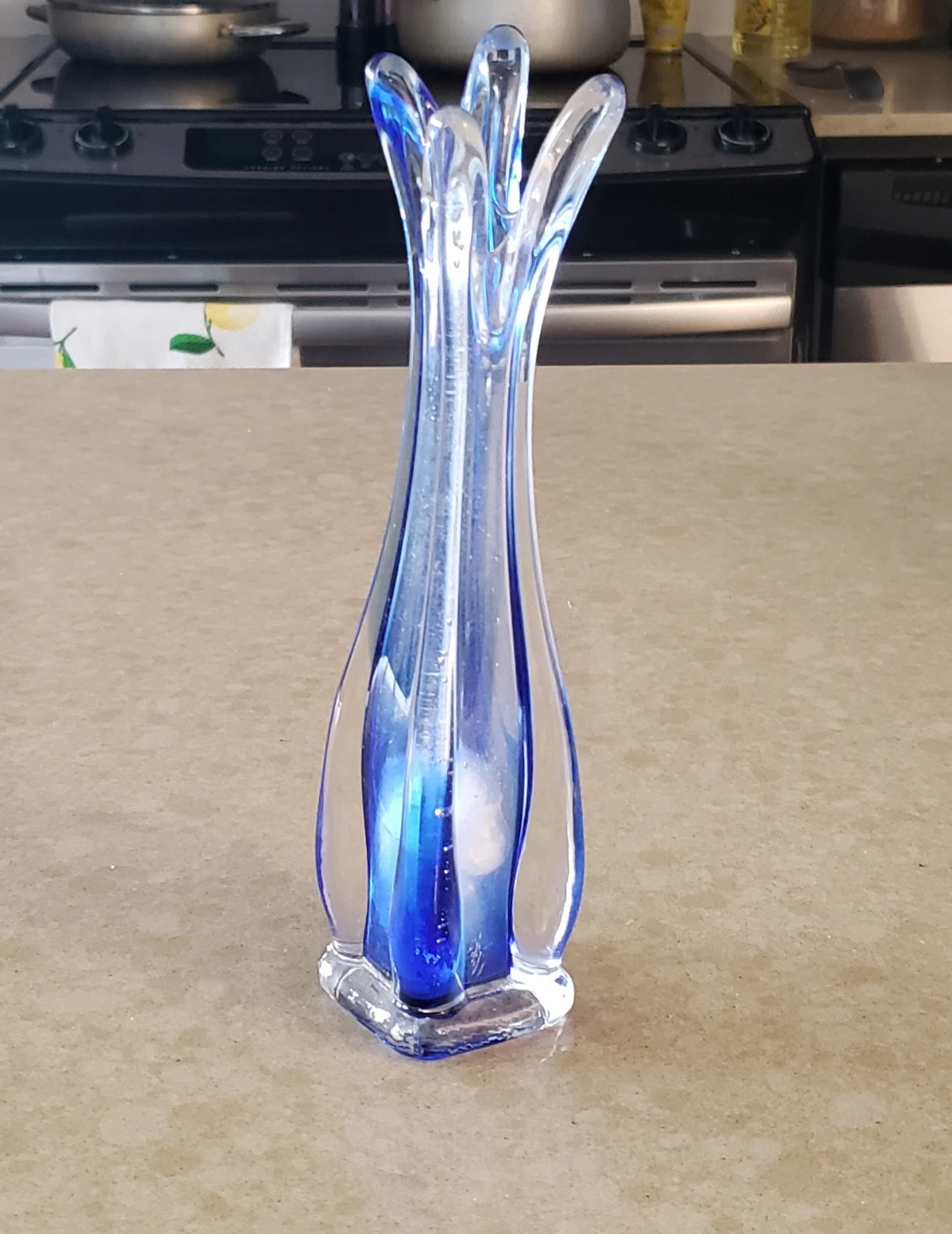 Beautiful Blue Glass Vase