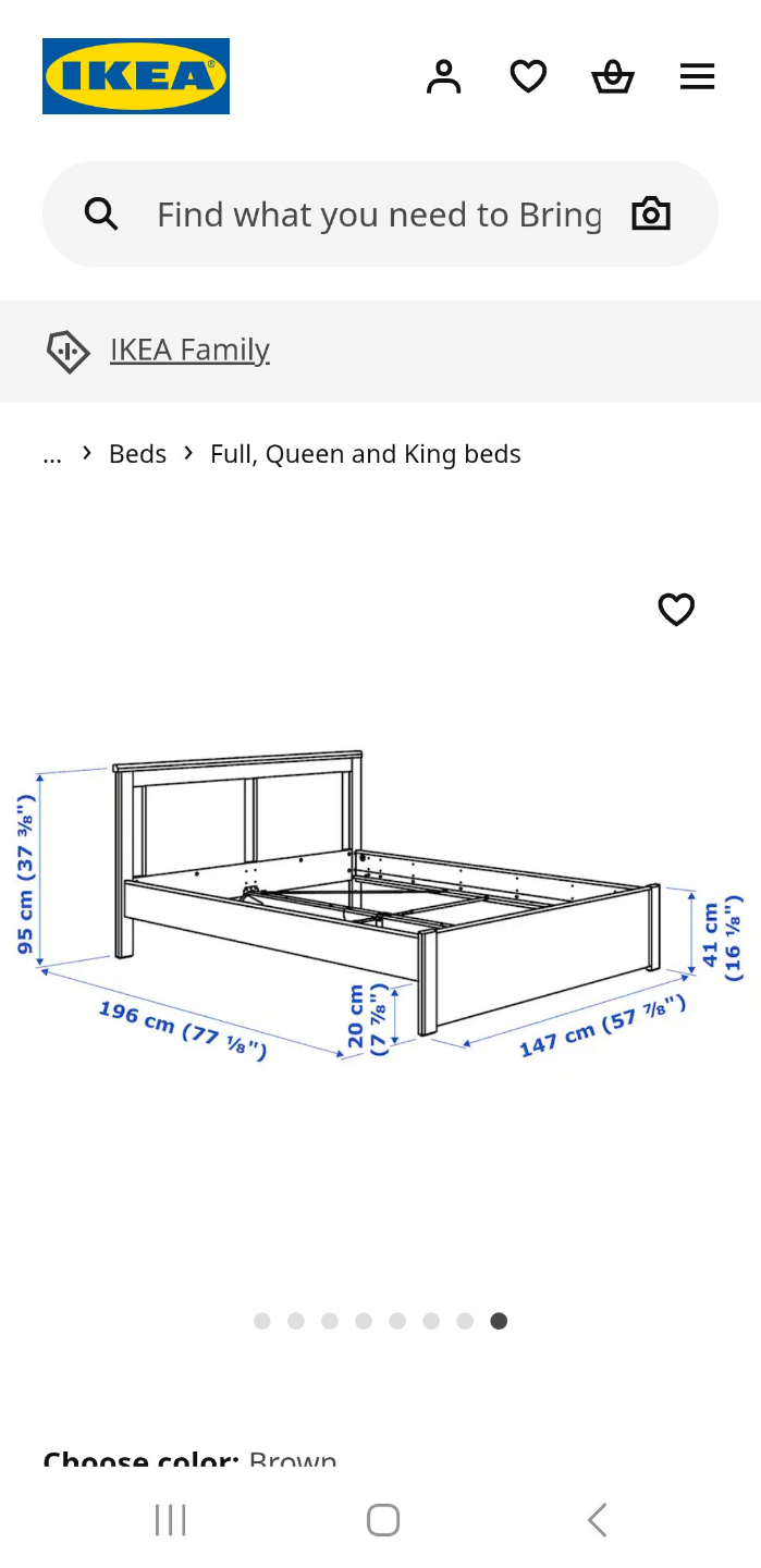 IKEA SONGESAND Full/Double Bed Frame - Brown - photo 2