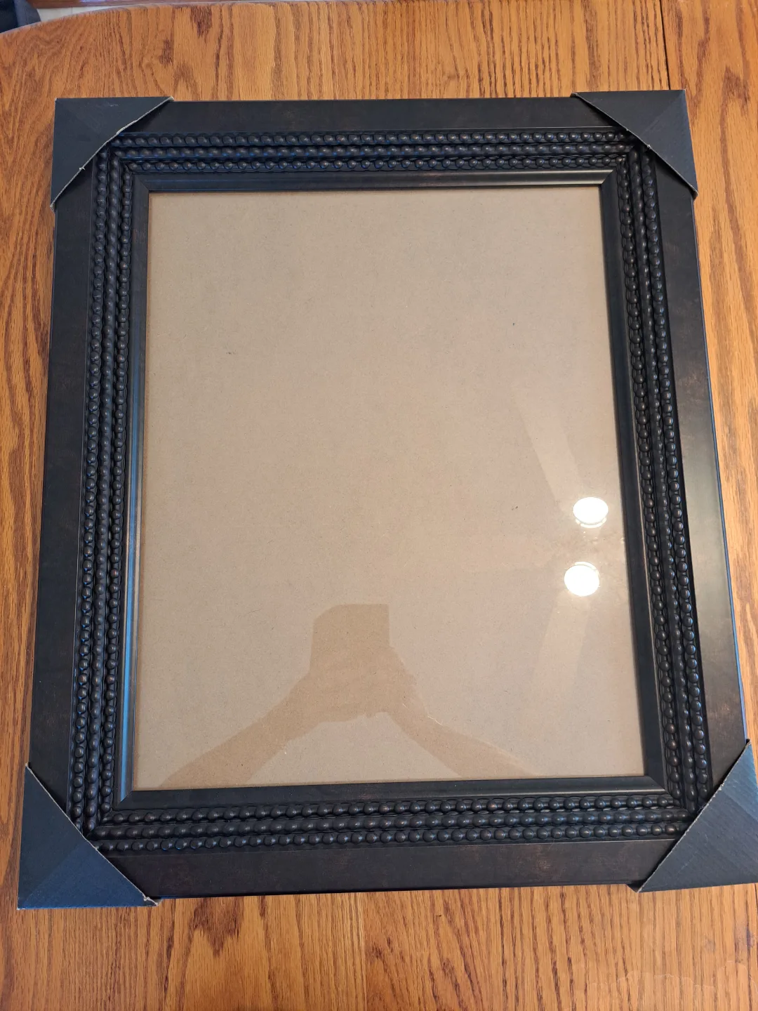 Large Black Picture Frame with Beaded Detailing thumbnail