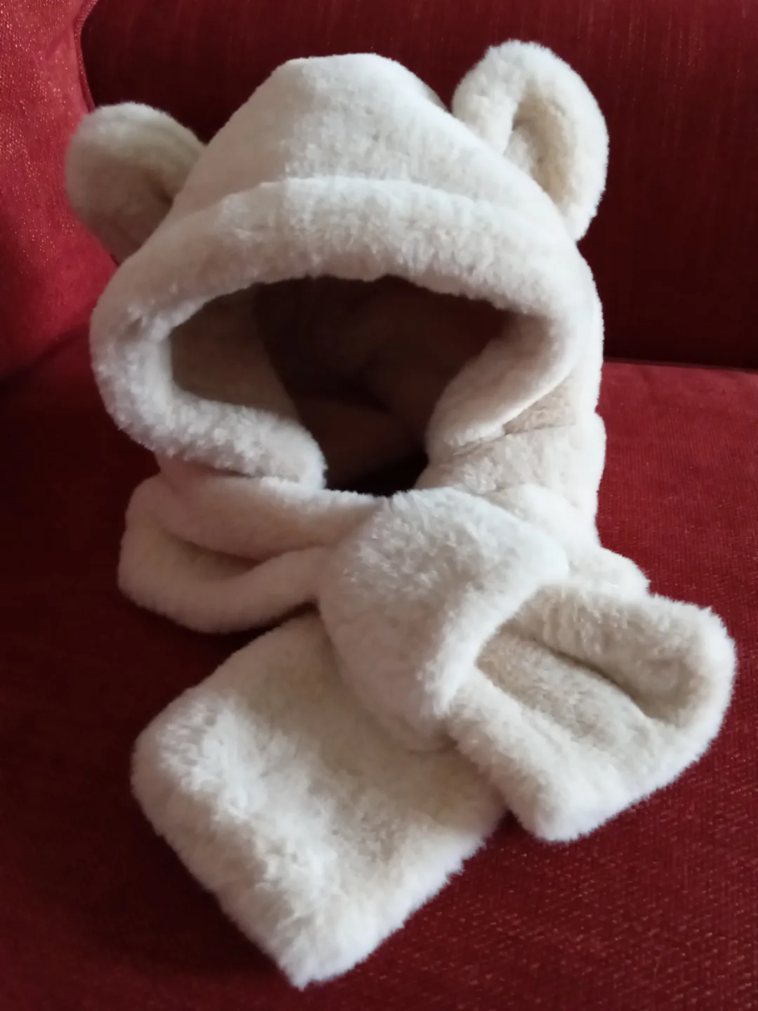 Adorable Bear Ear Hooded Scarf Set thumbnail