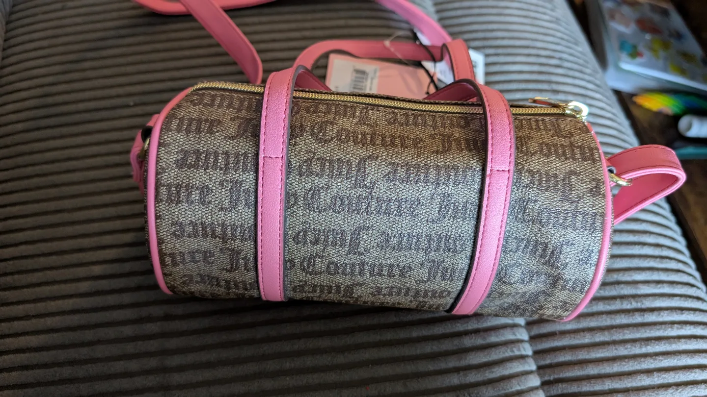 Juicy Couture Pink & Brown Barrel Bag Purse image indicator(2)