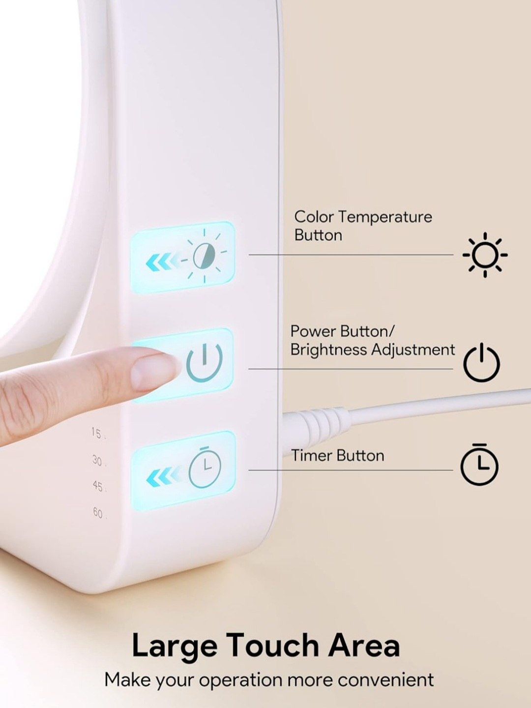 LED Desk Lamp with Adjustable Brightness and Colour Temperature - photo 5