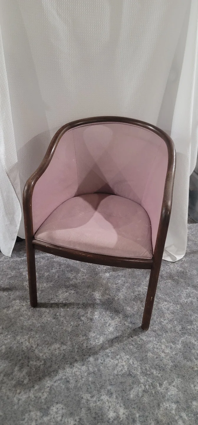 #freecycle-Vintage Pink Upholstered Armchair