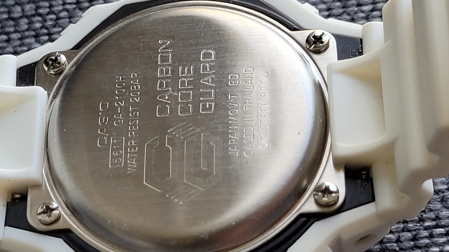 G-Shock Casio GA2100-7A White Analog-Digital Watch image indicator(2)