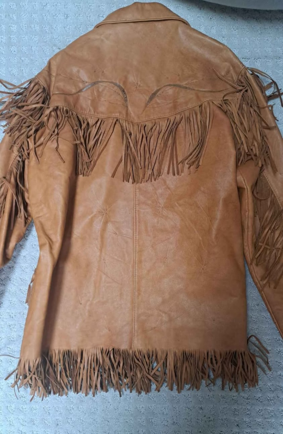 Vintage Du Sault First Nations Leather Jacket Made in Quebec - photo 3