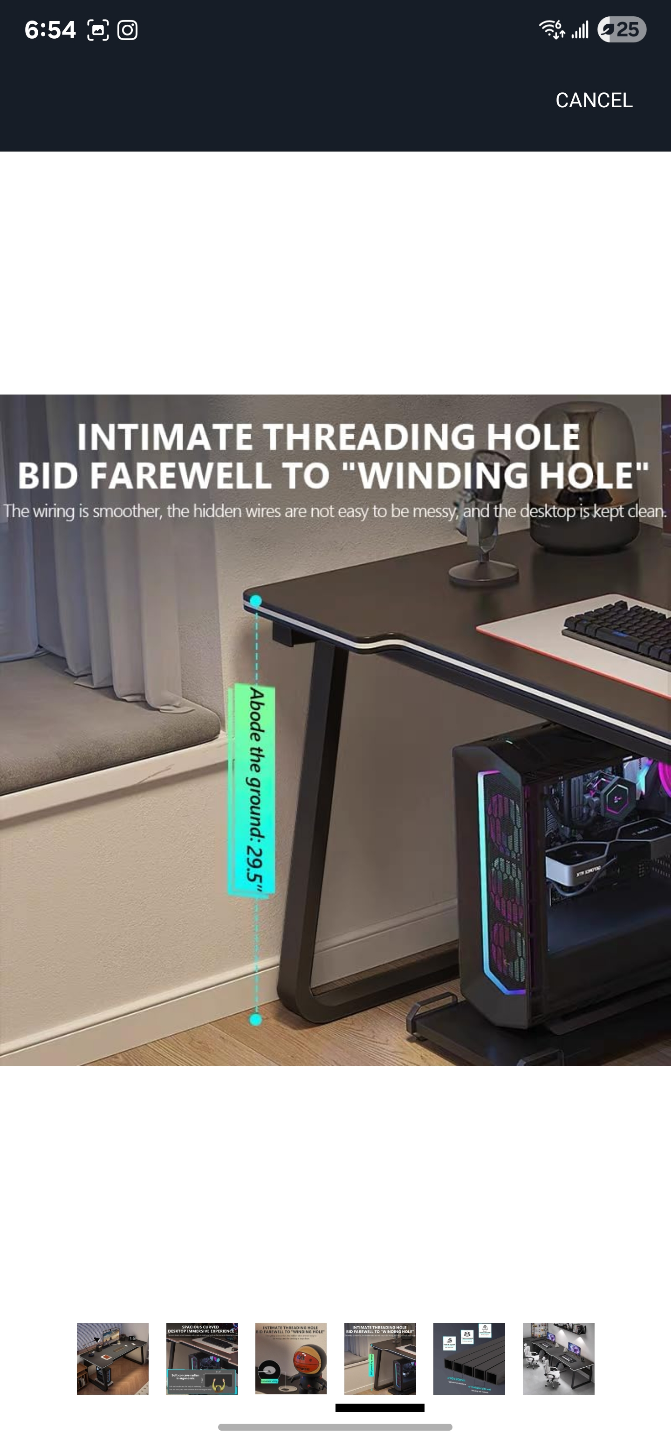 Spacious Curved Gaming Desk - photo 2
