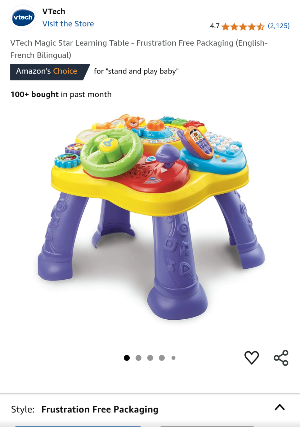 VTech Magic Star Learning Table - Frustration Free Packaging