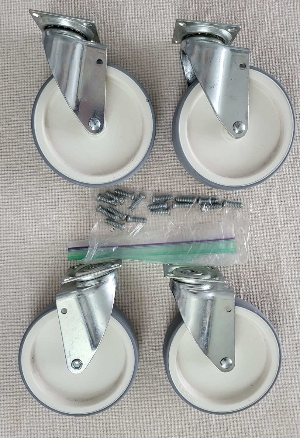 SWEDE-WHEEL Set of 4 Swivel Wheels with Screws - photo 4