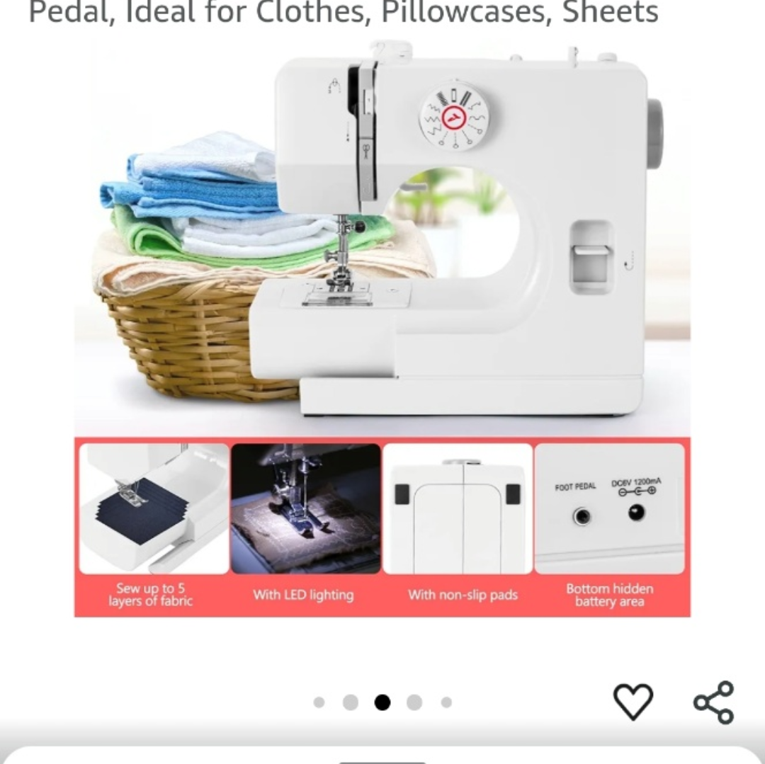 SEWII 12 Stitch Pattern Mini Sewing Machine with Accessories - photo 4